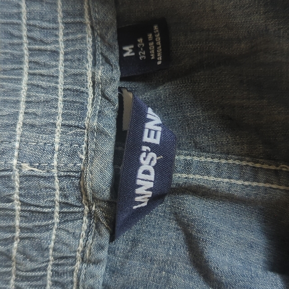 Lands' End Shorts Lands End Mens Drawstring Jean Shorts Medium 3234